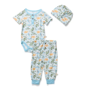Thumbnail 1: MILKBERRY Baby Boys 3 Pc Pants Set 