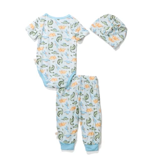 Thumbnail 2: MILKBERRY Baby Boys 3 Pc Pants Set 