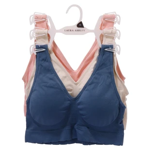 Thumbnail 1: Laura Ashley Women's 3 Pk Seamless Bralettes  