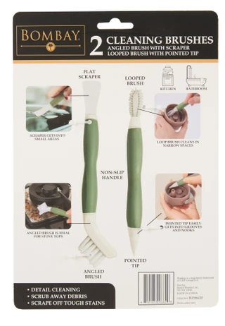 Thumbnail 2: Bombay 2 Pc Cleaning Brush Set 