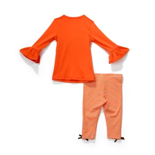 Thumbnail 2: Bonnie Baby Baby Girls 2 Pc Pumpkin Pants Set  