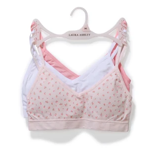 Thumbnail 1: Laura Ashley Girls 3 Pk Seamless Bras 