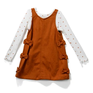 Thumbnail 1: Jessica Simpson Little Girls 2 Pc Rib Tee & Suede Jumper Set 