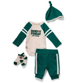 Thumbnail 1: Baby Essentials Baby Boys 4 Pc Pants Set 