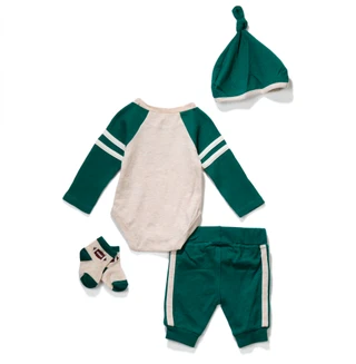 Thumbnail 2: Baby Essentials Baby Boys 4 Pc Pants Set 