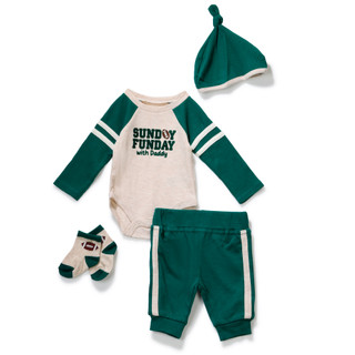 Thumbnail 1: Baby Essentials Baby Boys 4 Pc Pants Set 