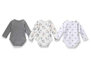 Thumbnail 2: Baby Essentials Baby Boys 3 Pk Super Cozy Bodysuits 