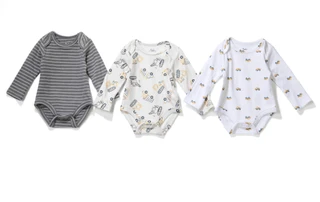 Thumbnail 1: Baby Essentials Baby Boys 3 Pk Super Cozy Bodysuits 