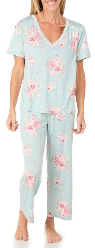 Thumbnail 1: Flora by Flora Nikrooz Women's 2 Pc Floral Pajama Pants Set 