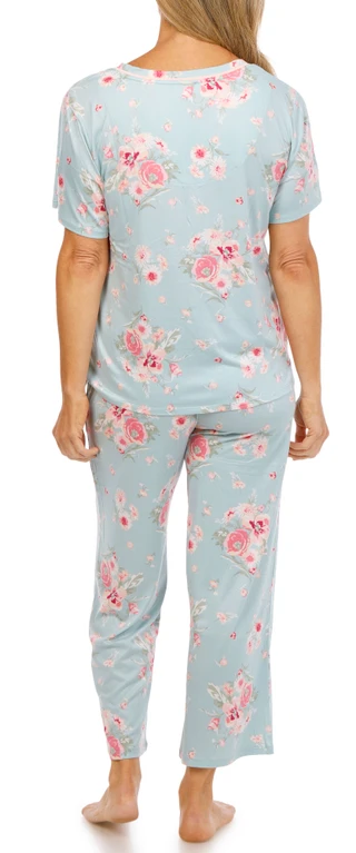 Thumbnail 2: Flora by Flora Nikrooz Women's 2 Pc Floral Pajama Pants Set 