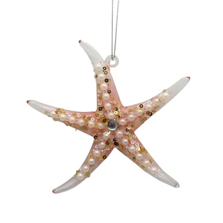 Thumbnail 1: Magical Season Glass Starfish with Beads Ornament 