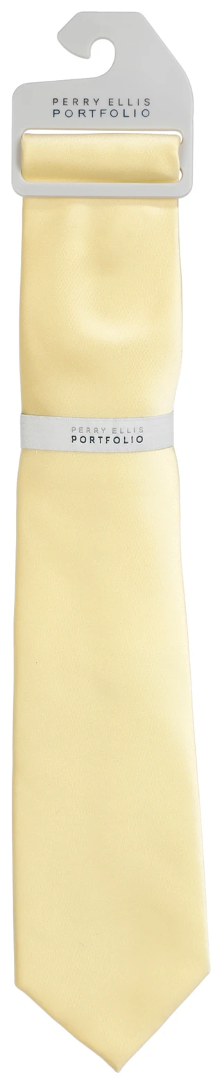 Thumbnail 1: Perry Ellis Mens Solid Satin Tie 