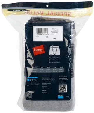 Thumbnail 2: Hanes Mens 8 Pk Tagless Boxer Briefs 