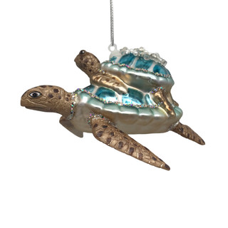 Thumbnail 2: Magical Season Glass Turtle Family Ornament 