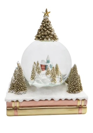 Thumbnail 2: Magical Season 120mm Musical Santa Scene Snow Globe with Christmas Tree  