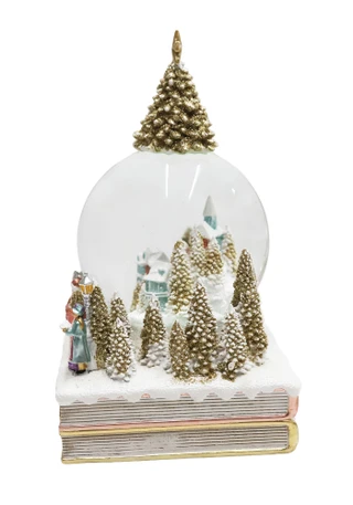 Thumbnail 4: Magical Season 120mm Musical Santa Scene Snow Globe with Christmas Tree  