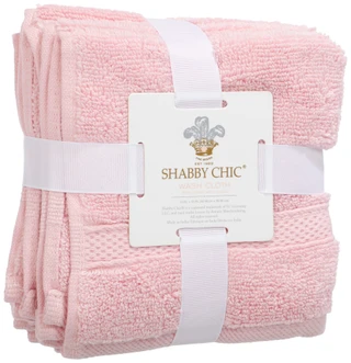 Thumbnail 1: SHABBY CHIC 4 Pk Zero Twist Wash Cloth Set 