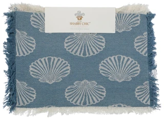 Thumbnail 1: SHABBY CHIC 4 Pk Seashells Placemat Set 