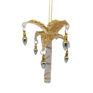 Thumbnail 2: Magical Season Glass Palm Tree with Bulb Ornaments 