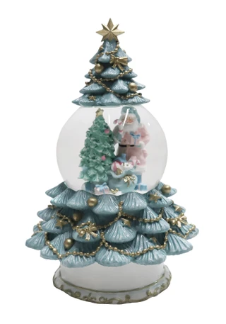 Thumbnail 1: Magical Season 100mm Santa in Christmas Tree Snow Globe 