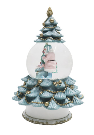 Thumbnail 2: Magical Season 100mm Santa in Christmas Tree Snow Globe 