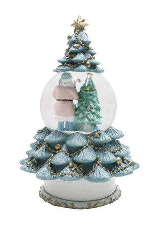 Thumbnail 3: Magical Season 100mm Santa in Christmas Tree Snow Globe 