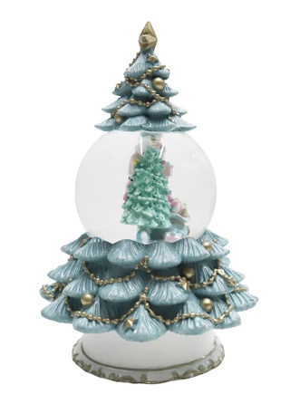 Thumbnail 4: Magical Season 100mm Santa in Christmas Tree Snow Globe 