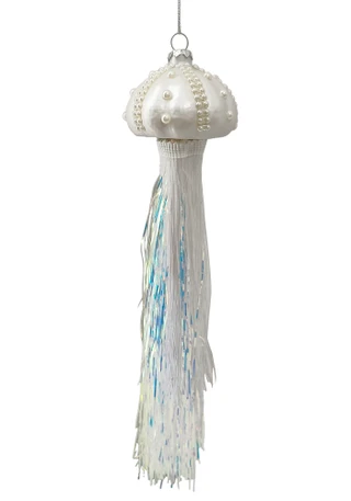 Thumbnail 2: Magical Season White Jellyfish Glass Ornament 