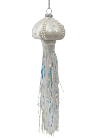 Thumbnail 1: Magical Season White Jellyfish Glass Ornament 