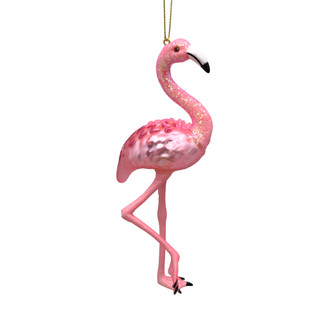 Thumbnail 1: Magical Season Glass Flamingo Ornament 