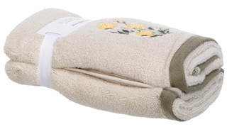 Thumbnail 2: Everyday by Martha Stewart 2 Pk 16x28 Sunflower Hand Towel Set 