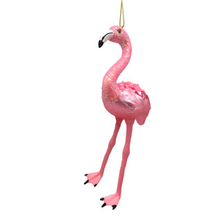 Thumbnail 1: Magical Season Glass Flamingo Ornament 