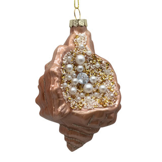 Thumbnail 1: Magical Season Glass Conch Shell with Pearls Ornament 