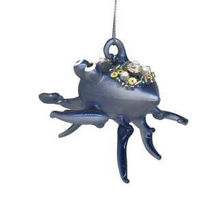 Thumbnail 1: Magical Season Glass Crab with Beads Ornament 
