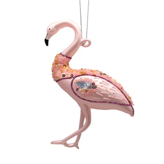 Thumbnail 1: Magical Season Glass Flamingo Ornament 