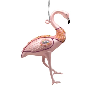 Thumbnail 2: Magical Season Glass Flamingo Ornament 