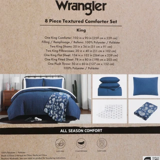 Thumbnail 2: Wrangler 8 Pc King Textured Comforter Set 
