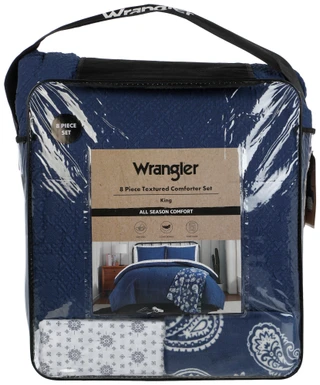 Thumbnail 1: Wrangler 8 Pc King Textured Comforter Set 