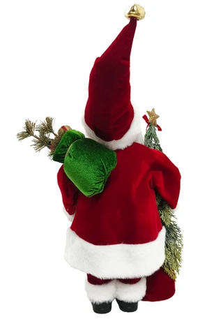Thumbnail 2: Magical Season 18" Santa with Christmas Tree Figurine 