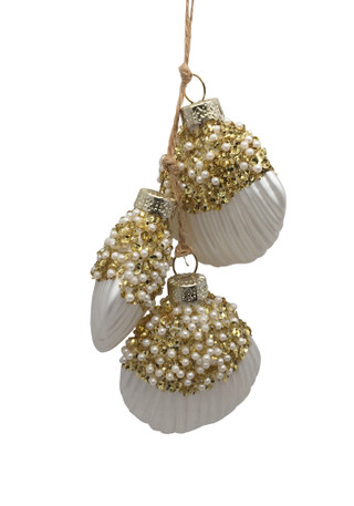 Thumbnail 2: Magical Season Glass Trio Scallop Cluster Ornament 