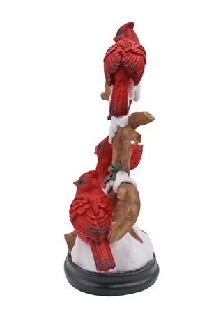 Thumbnail 2: Magical Season 10" Cardinals on Snowy Branch Christmas Decoration 