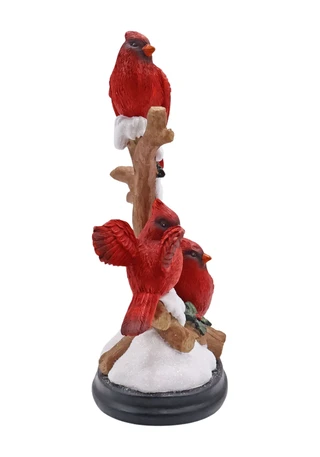 Thumbnail 3: Magical Season 10" Cardinals on Snowy Branch Christmas Decoration 