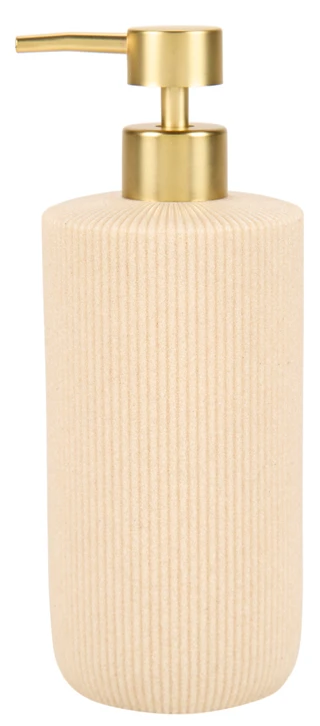 Thumbnail 1: Dwell Studios 9in Ribbed Sandstone Soap Dispenser  