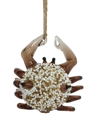 Thumbnail 2: Magical Season Brown Crab Glass Ornament 
