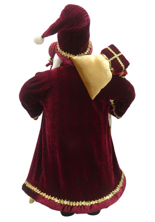 Thumbnail 2: Magical Season 36" Traditional Dark Red Santa Figurine 