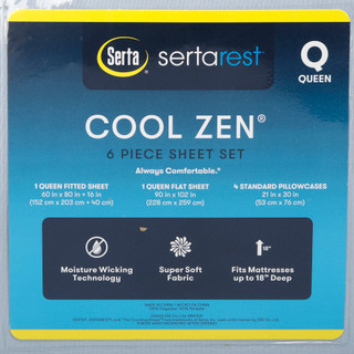 Thumbnail 3: Serta 6 Pc Cool Zen Sheet Set 