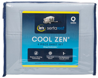 Thumbnail 1: Serta 6 Pc Cool Zen Sheet Set 