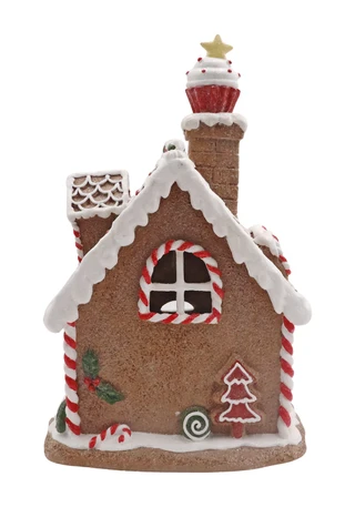 Thumbnail 3: Magical Season 9" x 12" LED Brown Gingerbread House 