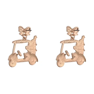 Thumbnail 2: Brighten the Season Christmas Golf Cart Drop Earrings 