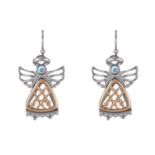 Thumbnail 1: Brighten the Season Christmas Angel Drop Earrings 